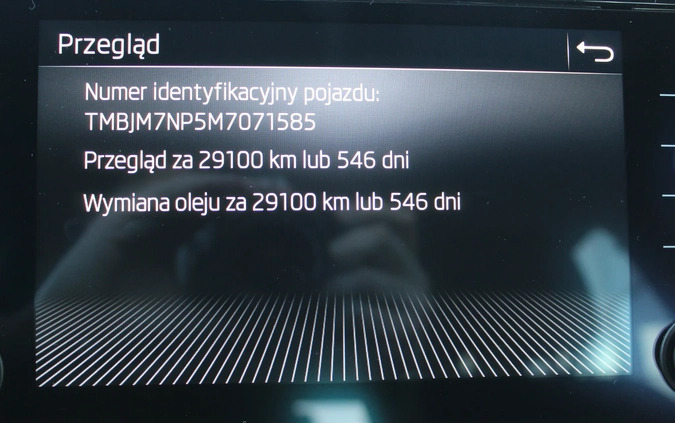 Skoda Superb cena 124900 przebieg: 59476, rok produkcji 2021 z Myślibórz małe 277